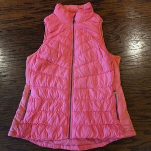Athleta Women Coral Down Puffer Vest FW9737C840 Large Quilted Zip Up Packable